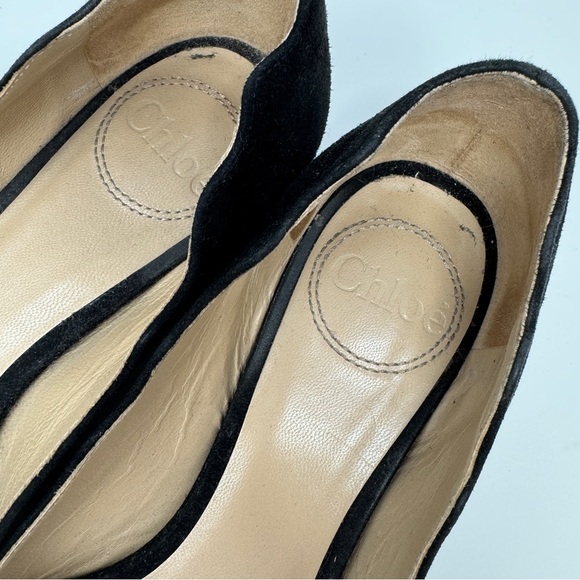 Chloe Block Heels Ballet Flats Ballerinas - Picture 6 of 16